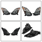 Headlight Black For Toyota Prius 2006 2007 2008 2009 Headlamp Left+Right Side