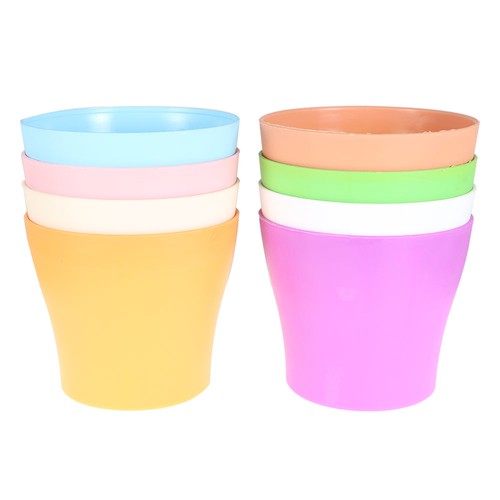 Plastic Plant Container Colorful Plant Flower Pots Nursery Seedlings 8 × 5.5In