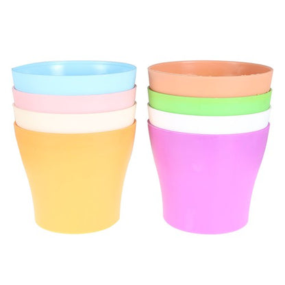 Plastic Plant Container Colorful Plant Flower Pots Nursery Seedlings 8 × 5.5In