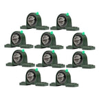 10 × UCP206-20 Pillow Block Bearing 1-1/4" Bore 2 Bolt Self-Aligning Solid Base