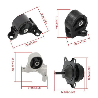 Manual Motor & Transmission Mount Set 4PCS Fit For Honda Civic 2002-2004 1.7L