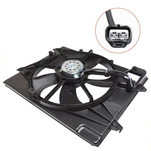 Fit For 2015-2017 Sonata 2.4L Plastic Radiator AC Condenser Cooling Fan Assembly