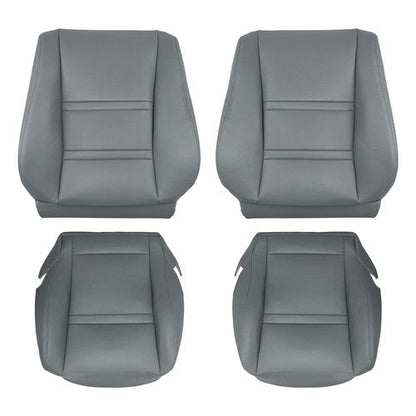 Leather FIT For Toyota Land Cruiser 1990-97 Driver & Passenger Seat Cover Gray