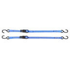 Ratchet Strap*2 Steel+Polyester Blue Fracture Strength 2400lbs 1in*4ft S Hooks