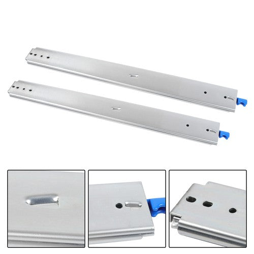 1 Pair With Lock Heavy Duty Drawer Slides 28 Inch 500 Lbs Extension Rails Rail