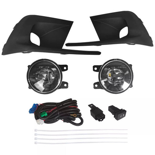Upper Lower Grill W/Molding Fog Lights Set Fit For Honda Civic 20222-2023 Front