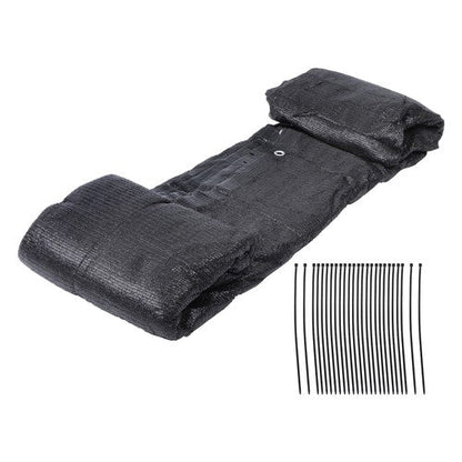 Garden Privacy Fence Heavy Duty 5ft X 50ft Barrier Net With Zip Ties Black