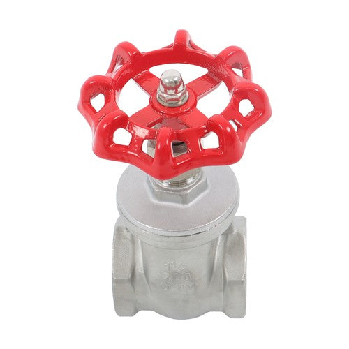 Stainless Steel Gate Valve 1-1/2" NPT Female Rotary Sluice Valve With Wheel Hand