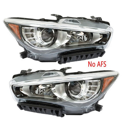 Pair Projector For Infiniti Q50 2014-2017 Passenger+Driver Side Clear Headlights