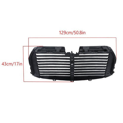 Black Upper Radiator Grille Air Shutter Assembly W/Motor For Ford F150 2015-2017