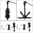 2-Pack Black Folding 7.05LB Fits For Grapnel Boat Kayak Marine Anchor Set