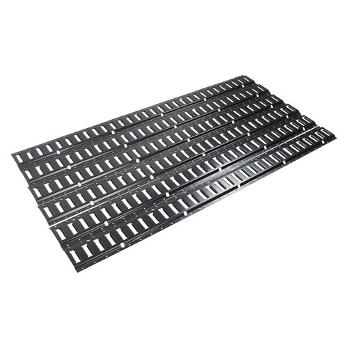 Heavy Duty 6 Pack 5FT E Track Rails Carbon Steel Black Powder Coated Universal
