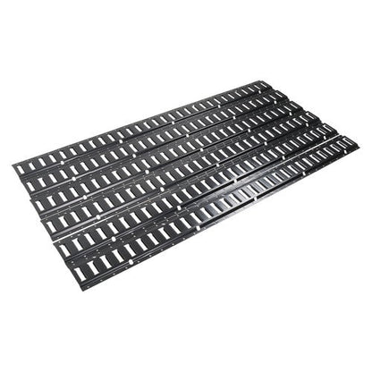 Heavy Duty 6 Pack 5FT E Track Rails Carbon Steel Black Powder Coated Universal