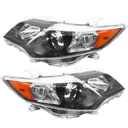 Driver + Passenger Side Headlight Projector Headlamps For Toyota Camry 2012-2014
