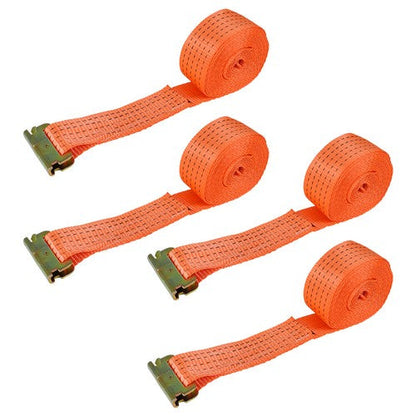 4-Pack 15' E-Track Ratchet Tie Down Strap Trailer Enclosed Cargo Van NEW