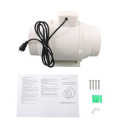 6 Inch Inline Duct Fan - 400 CFM Ventilation Exhaust Fan for Duct Vent Bathroom