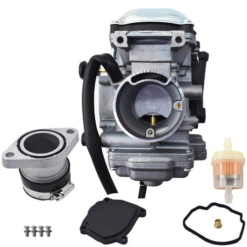Carburetor W/ Intake Manifold Boot Fit For Yamaha Big Bear Wolverine 350 YFM350