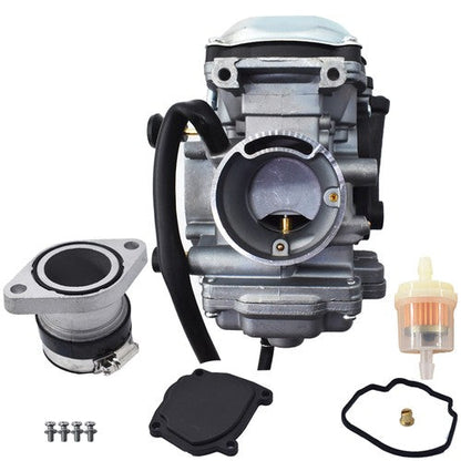 Carburetor W/ Intake Manifold Boot Fit For Yamaha Big Bear Wolverine 350 YFM350
