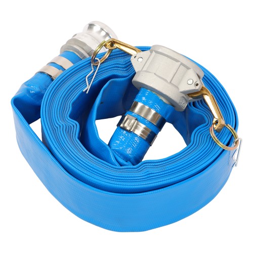 For Pool 1-1/2" x 25ft PVC Irrigation Discharge Hose With Aluminum Connectors