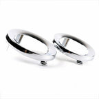For 2009-2013 Subaru Forester Pair Front Chrome Fog Light Trim Fog Lamp Cover