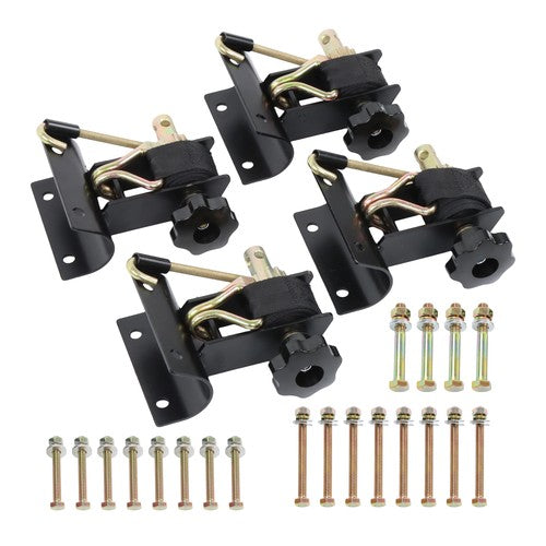 (4 Pack) 1.5in x 7.5ft Ladder Rack Ratchet Tie-Down Straps 2 Inch Round Tube