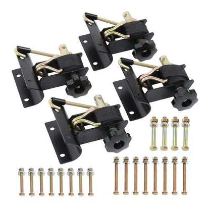 (4 Pack) 1.5in x 7.5ft Ladder Rack Ratchet Tie-Down Straps 2 Inch Round Tube