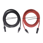 1 Pair 12AWG Black + Red Solar Panel Extension Cable Wire Connector