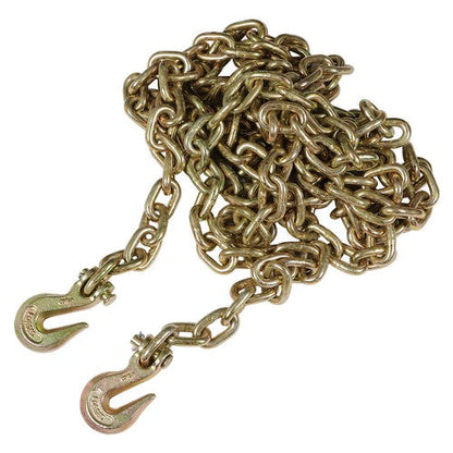 3/8" 20' G70 Tow Chain Tie Down Binder With Grade 70 Hooks New