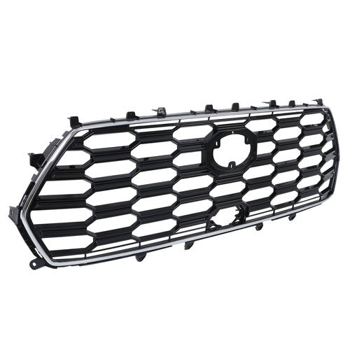 For Toyota Sequoia 2023-2024 Durable Black Chrome Front Bumper Upper Grille