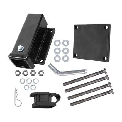 4"- 4.5" Square Bolt-on Bumper Hitch Receiver, Adapter with Hardware Durable