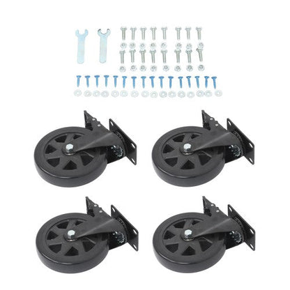 4 × 6" Heavy Duty Caster 360° steering Black W/Brake Quiet, Smooth