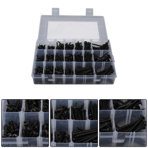 485Pcs Flat,Truss,Phillips Round Head wood screws W/20 Screw Size #6, #8, #10