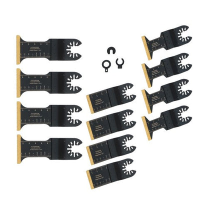 For Metal Wood Plastic Cuts 12 Pcs Titanium Oscillating Saw Blades