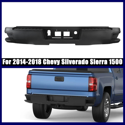 Black Rear Step Bumper for 2014-2018 for Chevy Silverado for Sierra 1500