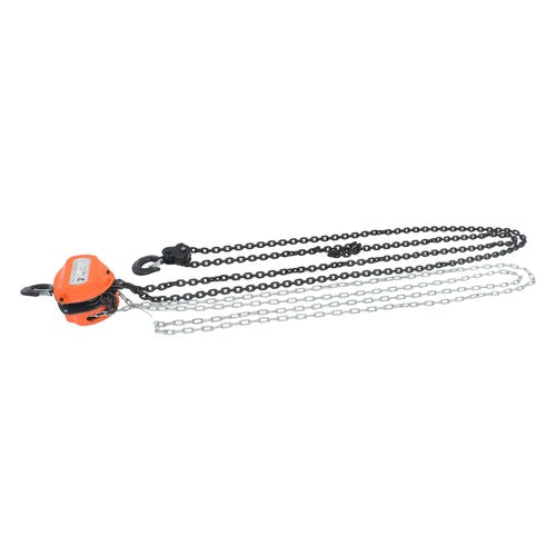 Hand chain hoist carbon steel orange 2 tons/4400 lbs 10 feet 360° swivel hook