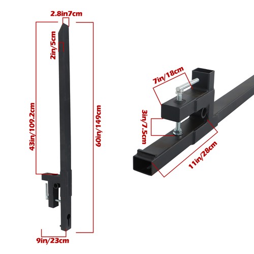60" 2000 LBS Clamp on Pallet Forks Tractor Bucket Forks