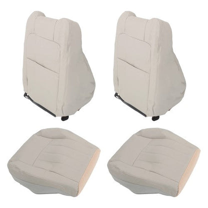For Chrysler 300C 2005-2010 4PCS Both Side Bottom&Top Seat Cover Lt Gray Leather