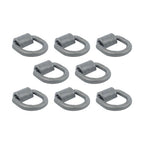 8 Pack 3/4" Heavy Duty Weld On Forged D Rings with Welding Clips, 26,500 lbs