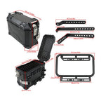 36L Motorbike Hard Side Saddlebag Box Trunk Tour with Support Racks 2��Side Case