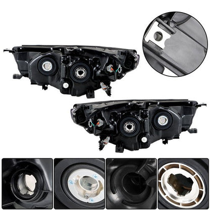 Front Headlights Headlamps For Toyota Highlander 2014-2016 Left+Right Side Clear