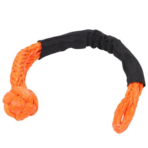 1"×20ft Kinetic Recovery Tow Rope Heavy Duty Energy Rope w/2 Soft Shackle Orange