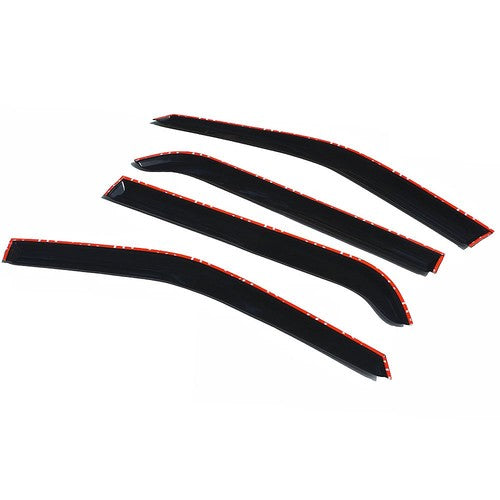 Tape-On Window Visor Guards Sun Rain Shade Smoke For Ford Explorer 2011-2019