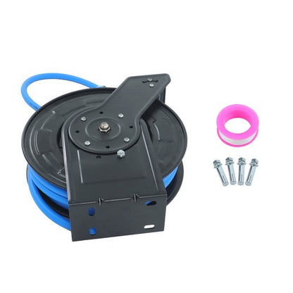 Scalable Hose Spool 1/2" x 50 Ft , Industrial Grade Rubbe, Air Hose Reel