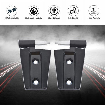 Set of 2 Door Hinges Black Suit For Jeep Wrangler 2007 2008-2017 Unlimited JK