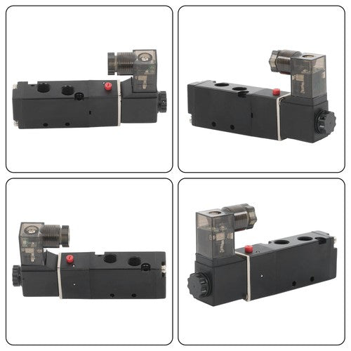 1/8" 5 Way 2 Position Directional Control Electric Air Solenoid Valve 12V DC