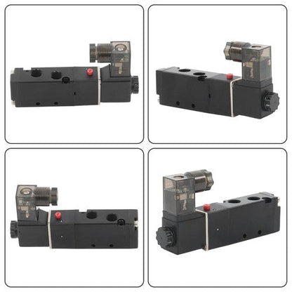 1/8" 5 Way 2 Position Directional Control Electric Air Solenoid Valve 12V DC