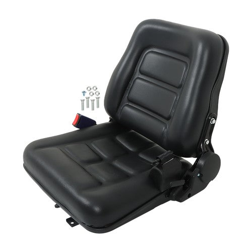 Universial Seat with Adjustable Backrest Seatbelt Slid for Forklift Tractor