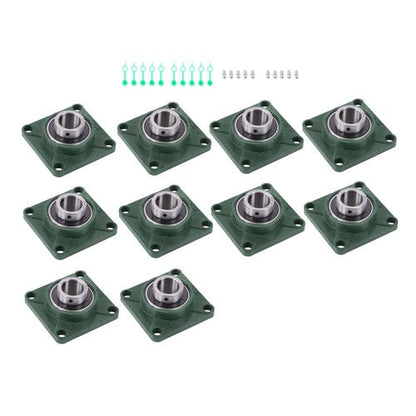 10 Pack UCF208-24 Pillow Block Bearing 1 1/2" Bore 4-Bolt Self-Alignment