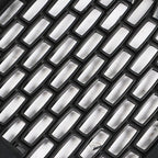 For GMC Sierra 1500 2014 2015 Front Hood Mesh Grill Glossy Black Plastic Durable