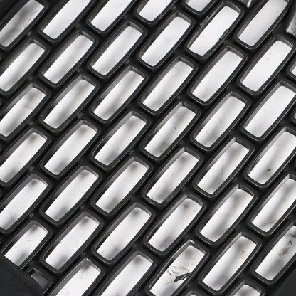 For GMC Sierra 1500 2014 2015 Front Hood Mesh Grill Glossy Black Plastic Durable